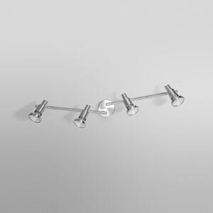 OSRAM stropni reflektor, srebrn, kovinski 4-poljni GU10-LED 2.700 K, Kovinska, Aluminij