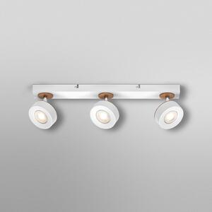 OSRAM LED-stropni reflektor PLUTO, bel, 3 reflektorji kovinski 3.000 K, Bela, Dnevna soba / jedilnica, Kovina