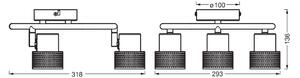 OSRAM stropni reflektor CORK SPIRAL bel 3-Spot GU10LED 927 dim, zatemnjen, Bela, Dnevna soba / jedilnica, Kovina