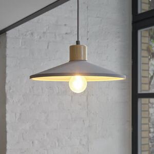 OSRAM viseča svetilka CONCRETE WOOD, siva, Ø 32 cm, beton, E27, zatemnjen, Siva, Dnevna soba / jedilnica, Beton, Mladostno bivanje
