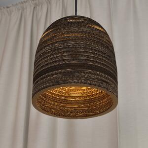 OSRAM viseča svetilka BALL BELL, rjava, Ø 26 cm, valovita lepenka, E27, zatemnjen, Rjava / rjasta, Dnevna soba / jedilnica, Papir / karton