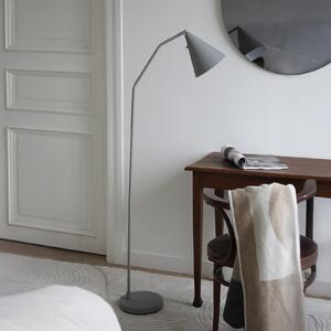 Markslöjd LED-stojna svetilka Funil, siva, kovina, zmožnost zatemnitve, zatemnjen, Siva, Dnevna soba / jedilnica, Kovina, Sodobni