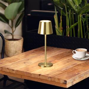 FH Lighting LED namizna svetilka Roxi, barva medenina, kovina, IP54, dimmer, zatemnjen, Zlata / medeninasta, Dnevna soba / jedilnica, Kovina, Sodobni