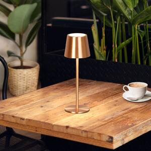 FH Lighting LED namizna svetilka Roxi, bakrena, kovinska, IP54, z dimmerjem, zatemnjen, Bakrena, Dnevna soba / jedilnica, Kovina, Sodobni