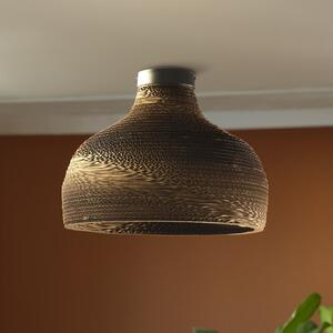 OSRAM stropna svetilka HAT, rjava, Ø 36 cm, valovita lepenka, E27, zatemnjen, Rjava / rjasta, Dnevna soba / jedilnica, Papir / karton
