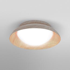 OSRAM stropna svetilka ORBIS Milan, les, Ø 31 cm, kovina/steklo, zatemnjen, Les, Dnevna soba / jedilnica, Kovina, Sodobni