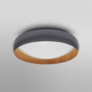 OSRAM LED stropna svetilka ORBIS LIVIA, Ø 43 cm, siva, kovinska dim, zatemnjen, Siva, Dnevna soba / jedilnica, Kovina, Sodobni