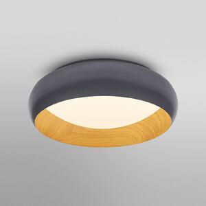 OSRAM LED stropna svetilka ORBIS LIVIA, Ø 30 cm, siva, kovinska dim, zatemnjen, Siva, Dnevna soba / jedilnica, Kovina, Sodobni