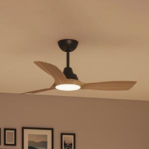 Philips LED ventilator Olas, premer 106 cm, rjava/črna, CCT, zatemnjen, Črna, Dnevna soba / jedilnica, Plastika, Sodobni