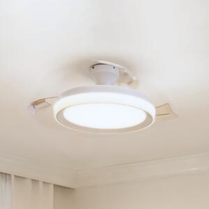 Philips LED stropni ventilator Bliss, bel, DC, tiho delovanje, zatemnjen, Bela, Dnevna soba / jedilnica, Kovina, Sodobni