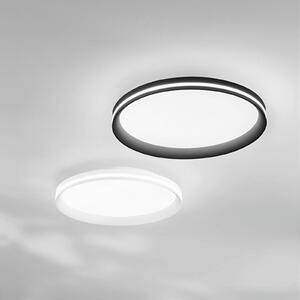 Fabas Luce LED stropna svetilka Isy, črna, Ø 45 cm, kovina, CCT, zatemnilna, zatemnjen, Črna, Dnevna soba / jedilnica, Kovina, Sodobni