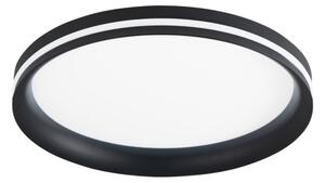 Fabas Luce LED stropna svetilka Isy, črna, Ø 35 cm, kovina, CCT, zatemnilna, zatemnjen, Črna, Dnevna soba / jedilnica, Kovina, Sodobni