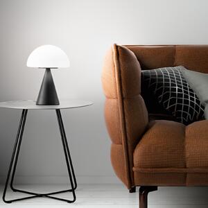 Fabas Luce LED namizna svetilka Blip, črna/bela, steklo, CCT, dotik dimmer, zatemnjen, Črna, Dnevna soba / jedilnica, Steklo, Sodobni