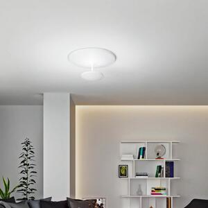 Fabas Luce LED stropna svetilka Conrad, bela, Ø 50 cm, kovina, z možnostjo zatemnitve, zatemnjen, Bela, Dnevna soba / jedilnica, Kovina, Sodobni