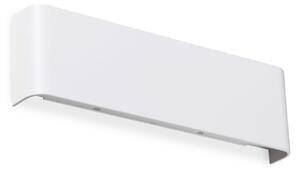 IDEAL LUX LED-stenna svetilka Delta, bela, širina 30 cm, 3.000 K, Bela, Dnevna soba / jedilnica, Aluminij, Sodobni, Stenska kotna