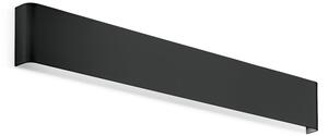 IDEAL LUX LED-stenna svetilka Delta, črna, širina 61 cm, 3.000 K, Črna, Dnevna soba / jedilnica, Aluminij, Sodobni, Stenska kotna