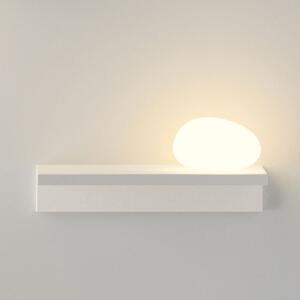 Vibia LED stenska svetilka Suite, kamen desno, bela, 14 cm, Bela, Dnevna soba / jedilnica, Plastika, Dizajn