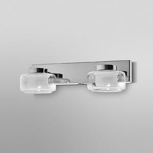 OSRAM LED stenska svetilka ORBIS FLAME, krom, 2-svetilna, CCT, IP44, Kovinska, Kopalnica, Kovina, Sodobni