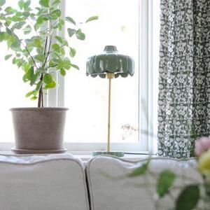 PR Home Namizna svetilka Wells, zelena/zlata, višina 50 cm, Zelena, Dnevna soba / jedilnica, Kovina