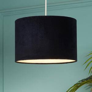 Searchlight Obesna svetilka Mersana, Ø 30 cm, temno modra, žamet, E27, zatemnjen, Modra, Dnevna soba / jedilnica, Tkanine / tekstil, Skandinavski