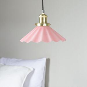 PR Home obesna svetilka August, Ø 25 cm, roza, vtič, Roza / rosé, Dnevna soba / jedilnica, Steklo