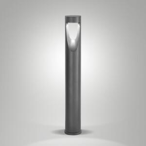 Fabas Luce LED-svetilka Teo, višina 80 cm, črna, kovina, IP65, Črna, Aluminij, Sodobni
