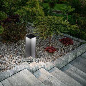 Fabas Luce LED-solarna ulična svetilka Fold, temno siva, senzor gibanja, IP54, Črna, Aluminij, Sodobni