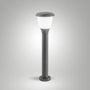 Fabas Luce Svetilka za pot Thiago, 60 cm, temno siva, kovina, E27, IP65, zatemnjen, Črna, Aluminij, Sodobni