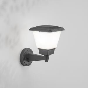 Fabas Luce Zunanja stenska svetilka Lena, temno siva, kovina, E27, 27 cm, IP54, zatemnjen, Črna, Aluminij, Sodobni