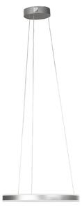 FISCHER & HONSEL LED obesna svetilka Sirko, Ø 50 cm, nikljevo barva, kovina, CCT, zatemnjen, Kovinska, Dnevna soba / jedilnica, Kovina, Sodobni
