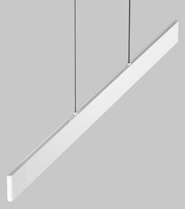 Maytoni LED obesna svetilka Ephoria, bela, aluminij, dolžina 116 cm, zatemnjen, Bela, Dnevna soba / jedilnica, Aluminij