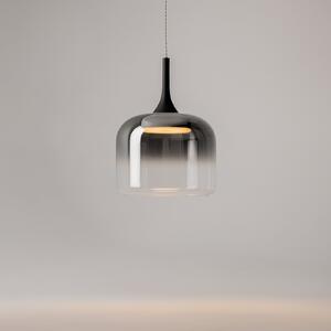 Maytoni LED obesna svetilka Spirito, dimno siva, steklo, Ø 26 cm, Siva, Dnevna soba / jedilnica, Steklo