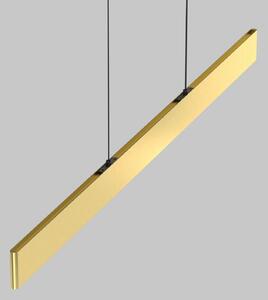Maytoni LED viseča svetilka Ephoria, medenina, aluminij, dolžina 116 cm, zatemnjen, Zlata / medeninasta, Dnevna soba / jedilnica, Aluminij