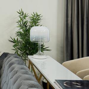 Maytoni LED namizna svetilka Spirito, bela, steklo, višina 42 cm, Bela, Dnevna soba / jedilnica, Steklo