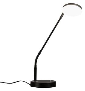 FISCHER & HONSEL LED namizna svetilka Sorento, pesek črna, višina 48 cm, CCT zatemnilna, zatemnjen, Črna, Dnevna soba / jedilnica, Kovina, Sodobni