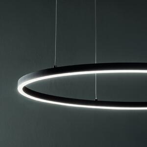 IDEAL LUX Ideal Lux LED obesna svetilka Oracle Slim Ø 90 cm bela 3.000 K, Bela, Dnevna soba / jedilnica, Kovina, Sodobni