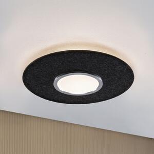 Paulmann Smart LED stropna svetilka Tulga, antracit Ø 45 cm filc, zatemnjen, Siva, Dnevna soba / jedilnica, Tkanine / tekstil, Sodobni, Okrogli neposredni strop