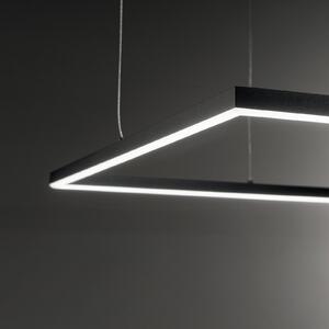 IDEAL LUX Ideal Lux LED obesna svetilka Oracle Slim 50 x cm črna 3.000 K, Črna, Dnevna soba / jedilnica, Aluminij, Sodobni