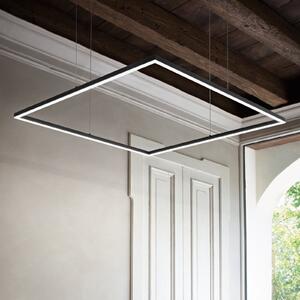 IDEAL LUX Ideal Lux LED obesna svetilka Oracle Slim 90 x cm črna 3.000 K, Črna, Dnevna soba / jedilnica, Aluminij, Sodobni