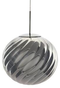 Tom Dixon LED viseča svetilka Whirl, srebrna, 45 cm plastika dim, zatemnjen, Kovinska, Dnevna soba / jedilnica, Plastika, Dizajn