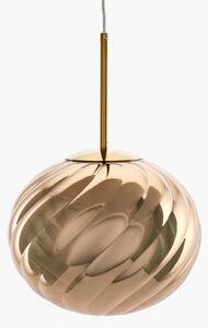 Tom Dixon LED viseča svetilka Whirl, zlata, 30 cm, plastika, dim, zatemnjen, Zlata / medeninasta, Dnevna soba / jedilnica, Plastika, Dizajn