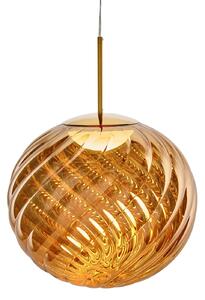 Tom Dixon LED obesna svetilka Whirl, zlata, 45 cm, plastika, dim, zatemnjen, Zlata / medeninasta, Dnevna soba / jedilnica, Plastika, Dizajn