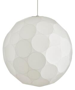Tom Dixon viseča svetilka Soft, Ø 60 cm, bela, plastika, E27, zatemnjen, Bela, Dnevna soba / jedilnica, Plastika, Dizajn, Globus