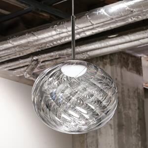 Tom Dixon LED viseča svetilka Whirl, srebrna, 30 cm plastika dim, zatemnjen, Kovinska, Dnevna soba / jedilnica, Plastika, Dizajn