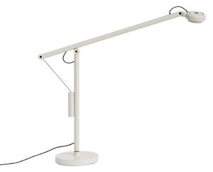 HAY LED-namizna svetilka Fifty-Fifty, siva, 45 cm, z možnostjo zatemnitve, zatemnjen, Siva, Študija / pisarna, Aluminij, Dizajn