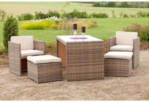 Gardenson Vrtni Set Merano, 5-Delno, Vklj. Blazine