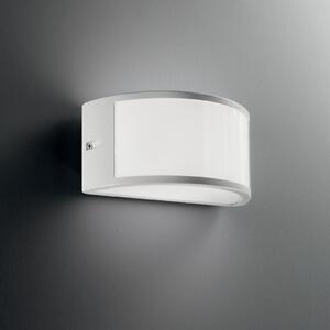 IDEAL LUX Ideal Lux zunanja stenska svetilka Rex 1, bela, aluminij, IP44, E27, zatemnjen, Bela, Aluminij, Stenska vtičnica zgoraj / spodaj