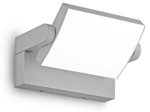IDEAL LUX Ideal Lux LED zunanja stenska svetilka Swipe, siva, IP54, 3.000 K, Siva, Kovina, Sodobni
