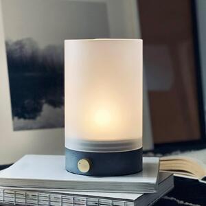 Dyberg Larsen LED namizna svetilka Cozy, višina 20,5 cm, beton, zatemnjen, Siva, Dnevna soba / jedilnica, Beton, Dizajn