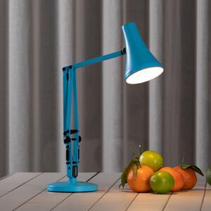 Anglepoise LED namizna svetilka 90 MINI VIVID, turkizno modra USB, zatemnjen, Modra, Študija / pisarna, Kovina, Industrijski dizajn, Namizno senčilo